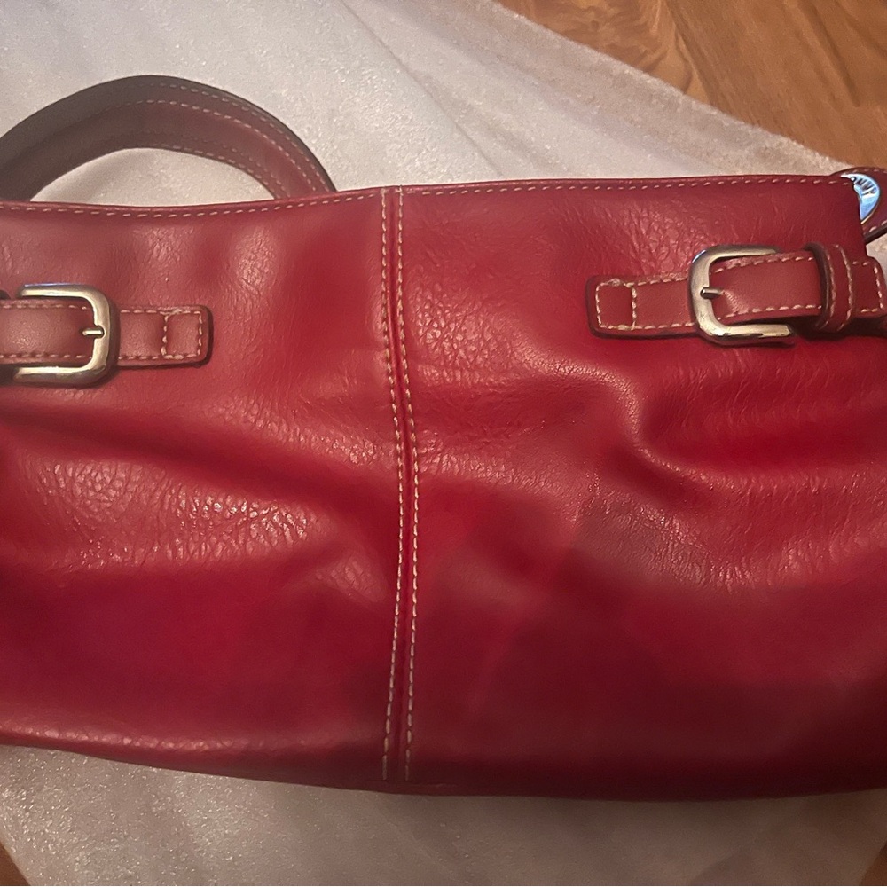Vintage Tommy Hilfiger  Red Leather Shoulder Bag